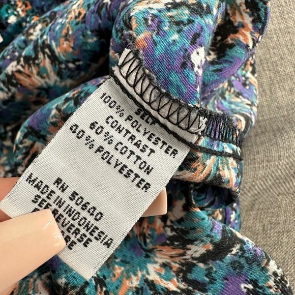 Johnny Martin Dress Spaghetti Straps Zipper Front Gray Teal Blue Small‎ Stretch - Picture 7 of 15